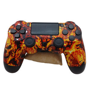 Custom Flame Skull Wireless PS4 Controller BGP-2016 by 4Games Tested Works